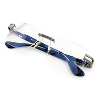 全新未使用 ▲ DITA DTX154 META-EVO RX 鈦金屬兩點式無框眼鏡 槍灰色 藍色 56⬜︎17 145 日本製造 男士 零售價 137,500 日元