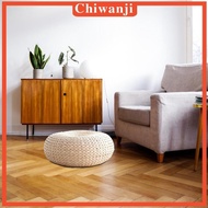 [Chiwanji] Natural Straw Cushion Woven Room Garden Seat Mat 40cm Metal frame