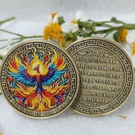 1PCS Retro Fashion Game Collection Commemorative Coin Metal Decision Coin Rebirth Phoenix Commemorat