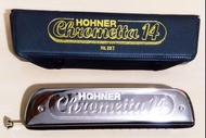 Hohner Chrometta 14  14孔半音阶口琴, C调新淨!德國原產!順豐包郵！