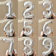 Silver Number Balloon Photo 107cm Children Boy 2 Floating 1 Year Old One Year Old 3 Year Old 7 Year 