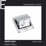 Himel Floor Socket Euro Socket + Telephone