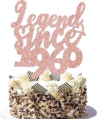 Gyufise 1Pc Legend Since 1960 Cake Topper Glitter 65th Birthday Cake Pick Cheers to 65 Years Happy 6
