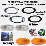 Proton Wira / Waja Fender Lamp Cover / Signal Lamp Cover / Side Lamp Cover - Chrome - 1set / 2pcs