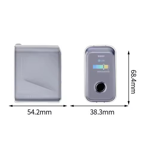 For Anker Prime Charger 160W 3 Ports Smart Display Charger Crystal Clear Case Transparent Protective