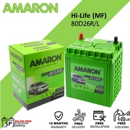 [ 80D26R | 80D26L | NS70 | NS70L | D26R | D26L ] Amaron Hi-life | Car Battery Bateri Kereta | Kia Spectra Toyota Estima