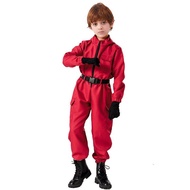 Squid Game Costume - Jumpsuit with Gloves & Masks for Kids and Adults
