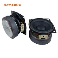 SOTAMIA 2Pcs 2.5 Inch Subwoofer Audio Speaker Super Bass 4 Ohm 15W Sound Music Hifi Loudspeaker DIY 