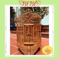 Bobo Bird Cage With Bird Cage To Raise Opaque Lashes With Red Old Bamboo Material With Accessories