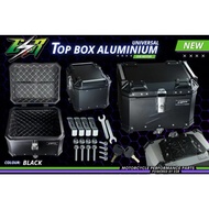 ESR MOTOR TOP BOX ALUMINIUM SILVER/BLACK 45L PREMIUM HIGH QUALITY 100% ORIGINAL ESR MOTOR