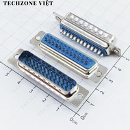 [5 Pieces]- DB25 Male Port 25 Pins Straight 2 Rows Solder Wire Connector TechZone Viet