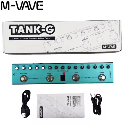 M-VAVE Tank-G Pro Studio Rack | 36 Presets + 8 IR Cabinets | 3D DSP Effects Chain w/ 48kHz USB-C Aud
