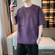 TOP1 Short Sleeve t-Shirt Men 7A Antibacterial Function Fabric Trendy ins Large Size Loose Half Roun