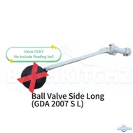 BATHKITCHZ Toilet Water Tank Inlet Valve Bottom Side Valve PVC Float Ball Plastic Ceramic Cistern