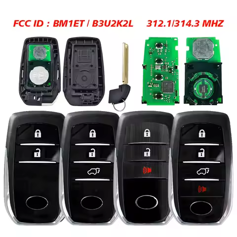 CN007307 Aftermarket BM1EW /B3U2K2P Remote For Toyota HILUX FORTUNER Smart Key 312.1/314.35MHZ B3U2K