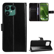 Luxury Crazy Horse PU Leather Casing Fairphone 6 5G Flip Cover Lanyard Card Holder Wallet Case