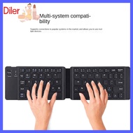 DILER Portable Folding Bluetooth Keyboard Folding Wireless Mini Keyboard Easy to Use Black/White Foldable Keyboard for Apple /Android for Wireless