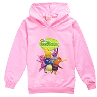 [In Stock] Backyardigans Cartoon Cotton Blend Outfits Autumn Long-sleeved Casual Kid's Clothes Girl Anime Hoodies Boys Girls Pullover Top 103