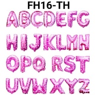 MERAH FH16-TH 16 inch 40cm pink heart alphabet letter foil balloon (Letter Foil Balloon) papaya ball