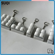 LUCKY-SUQI Fidget Keychain, 3/4/9Keys Keycap Finger Keyboard Cap, Relaxing Pass The Time Keys Button