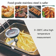 Oil Frying Thermometer, Liquid Measurement 0 C~300 C Stainless Steel 300mm Long PVN5883
