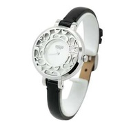 COACH 經典時尚石英女錶 鏤空圓盤精鋼手鐲式手錶 優惠特價款