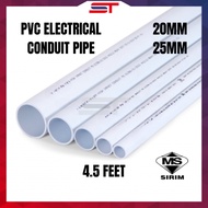 4.5 FEET 20mm 3/4'' / 25mm 1'' PVC ELECTRICAL CONDUIT PIPE / 20mm 3/4'' / 25mm 1'' PAIP WIRING / PAI
