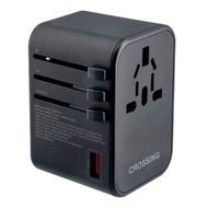 Crossing World Travel Adapter 65w With 2 USB C And 2 USB 3.0 A - Black