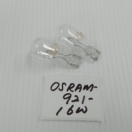 (1pair 2pcs OSRAM-921-16W) (Original) Osram 12v 16w (Single Filament) 921 T15 Car 3rd Third Brake La