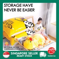 【SINGLE PACK】DR Storage B.DUCK Vacuum Compression Travel Overseas Giant Jumbo Size Zip Lock High Quality Plastic Reusable Resealable Bag [Seal Tight, Durable, bduck]