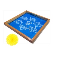 Om Saravana Bhava Rangoli Stencil, Rangoli Sacha Wooden,(10x10 Inches)