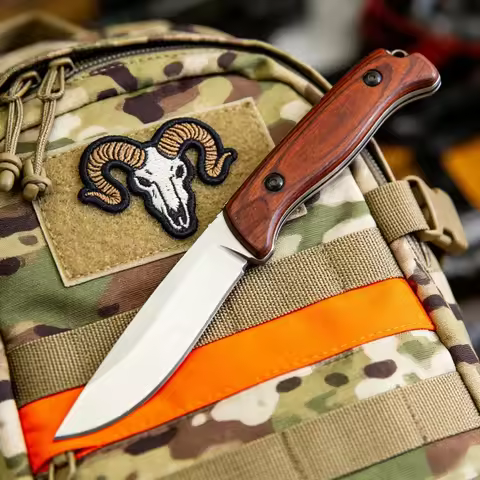 Fixed Blade Knife - 8.6in Survival Knife with 4.1in Blade & Sheath, Right-Handed Tanto-like Outdoor 