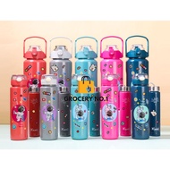 3 in 1 (2L+800ml+300ml) Spaceman Water Bottle with Straw Time Marker Kids Portable Water Bottle BPA