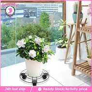 [Lovoski] Plant Stand with Plant Saucer Rolling Plant Stand Plant Tray Roller with 4 Casters Iron Pallet Trolley for Office Shop