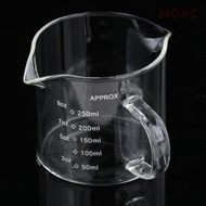 [ Espresso Measuring Glass Jug Cup Carafe Double Spouts Multifunctional Espresso Glass Mini Measuring Cup for Daily Use 250ml