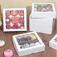 12PCS/6PCS/1PC/ 20.32 X 20.38 Cm Bread Box With Window, Pie Box, Cookie Box, Chocolate Strawberry Bo