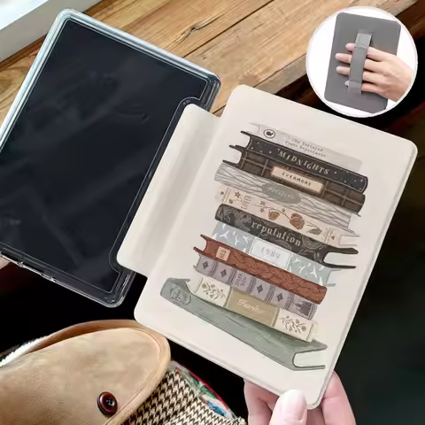 kindle case Acrylic back shell with hand strap,kindle paperwhite 2024 2022 basic