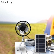 [Dickly] Solar Fan with Panel Ventilation Fan Tabletop Supplies Solar Powered Fan Cooling Fan for Hi