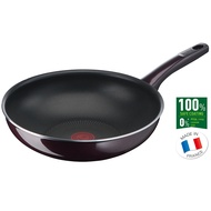 Tefal Ultra Resist Intense Titanium Nonstick Wok Pan (28cm) Dishwasher Oven Safe No PFOA THERMO-SIGNAL Heat Indicator Black