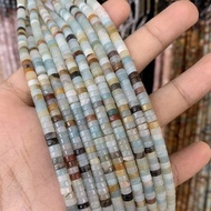 Amazonite Short Cylinder Shape 2*4 mm Long Line Grade A