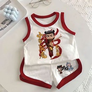 Nezha Children's Vest Clothes 2025 Styles Children's Sleeveless T-Shirt Baby Pure Cotton Waistcoat T