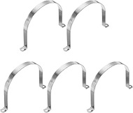 PATIKIL 6-2/7 inch (160 mm) rigid pipe clamp, 5 pieces 304 stainless steel pipe holder, 2-hole thick