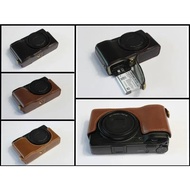 PU Leather Case Half Body Cover Camere Bag For Ricoh GRIII GR3 GR-3 With Battery Opening