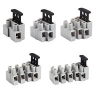 FT06 1W 2W 3W 4W 5W 450V/15A Fuse Terminal Block PA66 UL94V-2 Shell Fire Retardant Fuse Tube Terminal for 0.75mm2-2.5mm2 Cable