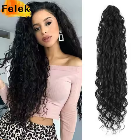 Black Jessica Curl Deep Wavy Twist Hair 22 Inch Synthetic Crochet Hair Afro Curls Crochet Hair Pink