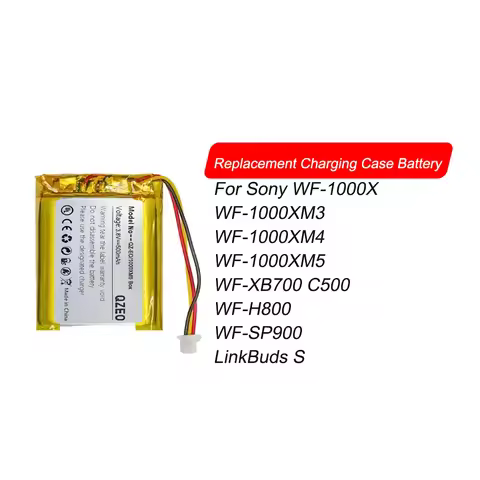 Replacement Charging Case Battery for Sony WF-1000X WF-1000XM3 WF-1000XM4 WF-1000XM5 WF-XB700 C500 W