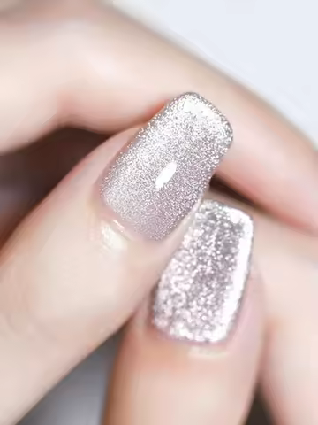 1-24pcs WS White Silver Cat Eye Magnetic Gel Nail Polish Ultra Shine Soak Off UV Gel Mirror Glass Ca