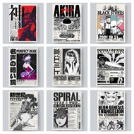 80 90s Anime Akira Anime Poster Print Perfect Blue Minimalist Manga Art Decor Vintage Anime Fan Gift