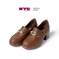 NYC Kasut Perempuan Eisley Heels Loafer -N22509-MR02SV-3-BROWN
