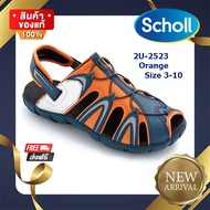 รองเท้า สกอลล์ Scholl Mario Orange รุ่น 2U-2523 รองเท้ารัดส้นชาย รองเท้ารัดส้นหญิง ของแท้ ส่งฟรี